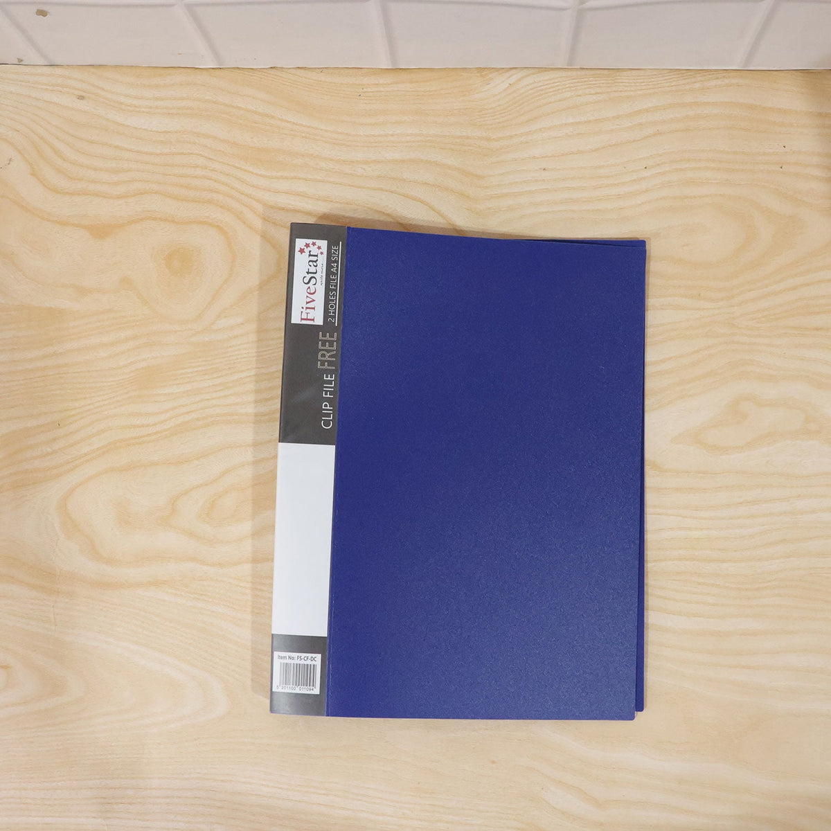 Wukusy A4 plastic clip file folder with inner pockets for office and document storage, showing the folder open with documents inside.