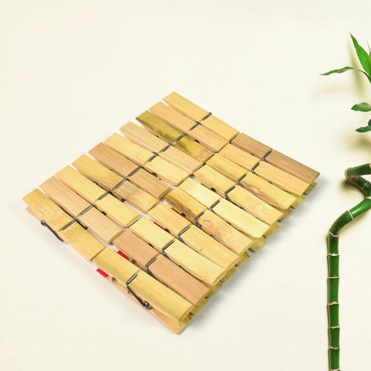 Heavy Duty Bamboo Wooden Cloth Clips Pegs (20 Pcs Set)