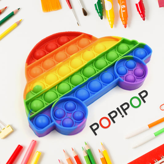 17652 Pop Fidget Toy Push Pop Bubble Fidget Sensory Toy For Kids And Adults Fidget Popper Stress Reliever Sensory Fidget Poppers (Butterfly Car Shape 1 Pc)