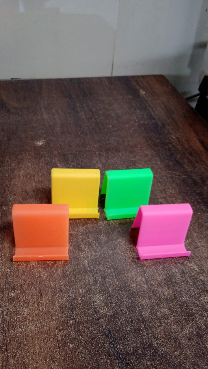Durable Plastic Mobile Phone Stand With Angled Support (1 Pc Mix Color)