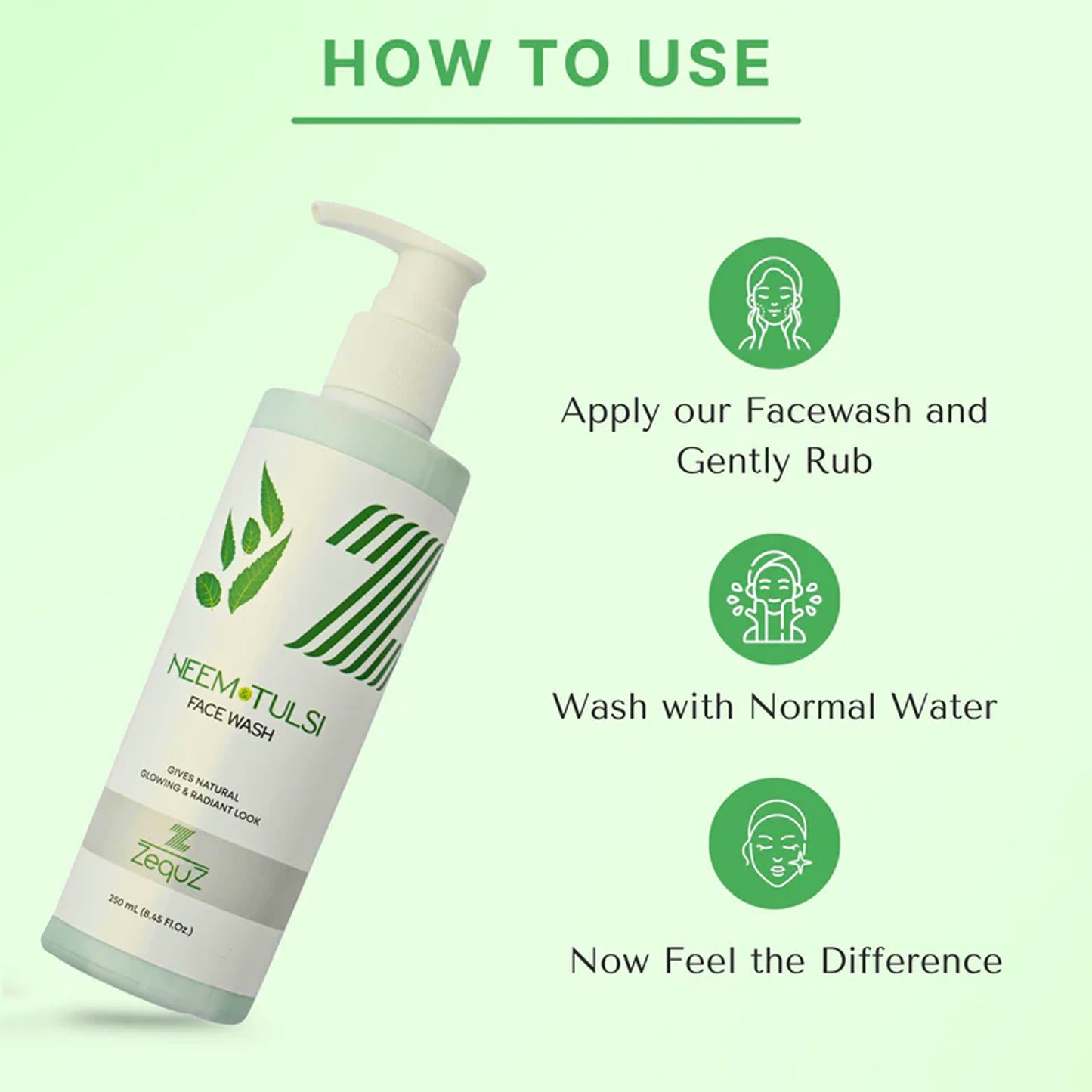 Zequz Neem Tulsi Face Wash - (1 Pc 250 Ml)
