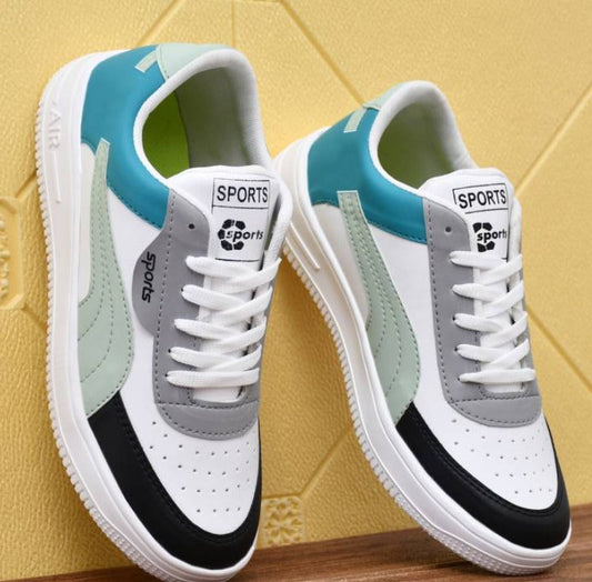 White women's sports casual sneaker shoes by Drpshippr, designed for outdoor activities and stylish comfort.