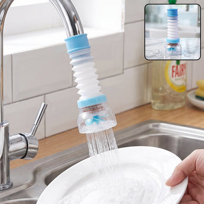 Wukusy plastic faucet water filter aerator attached to kitchen sink tap for splash-free water flow.