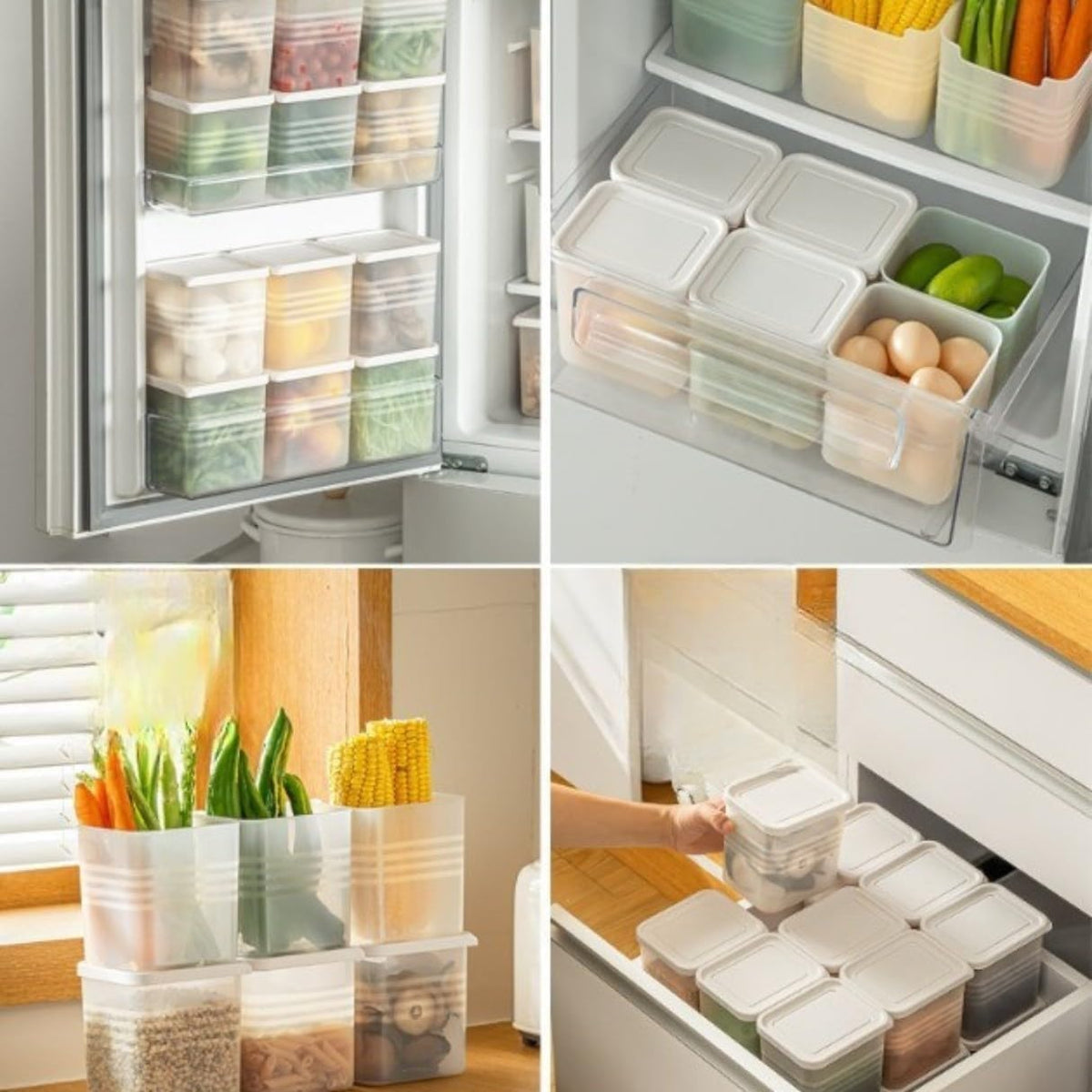 Dropdash unbreakable kitchen storage basket pack of 6, durable plastic containers for organizing kitchen items.