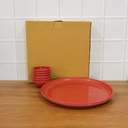 Multipurpose Serving Plate And Bowl Set 3 Plate 6 Bowl (Mix Color)