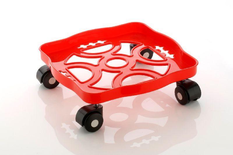 Wukusy 099 Square Plastic Gas Cylinder Trolley with sturdy frame and wheels for easy transport of gas cylinders.