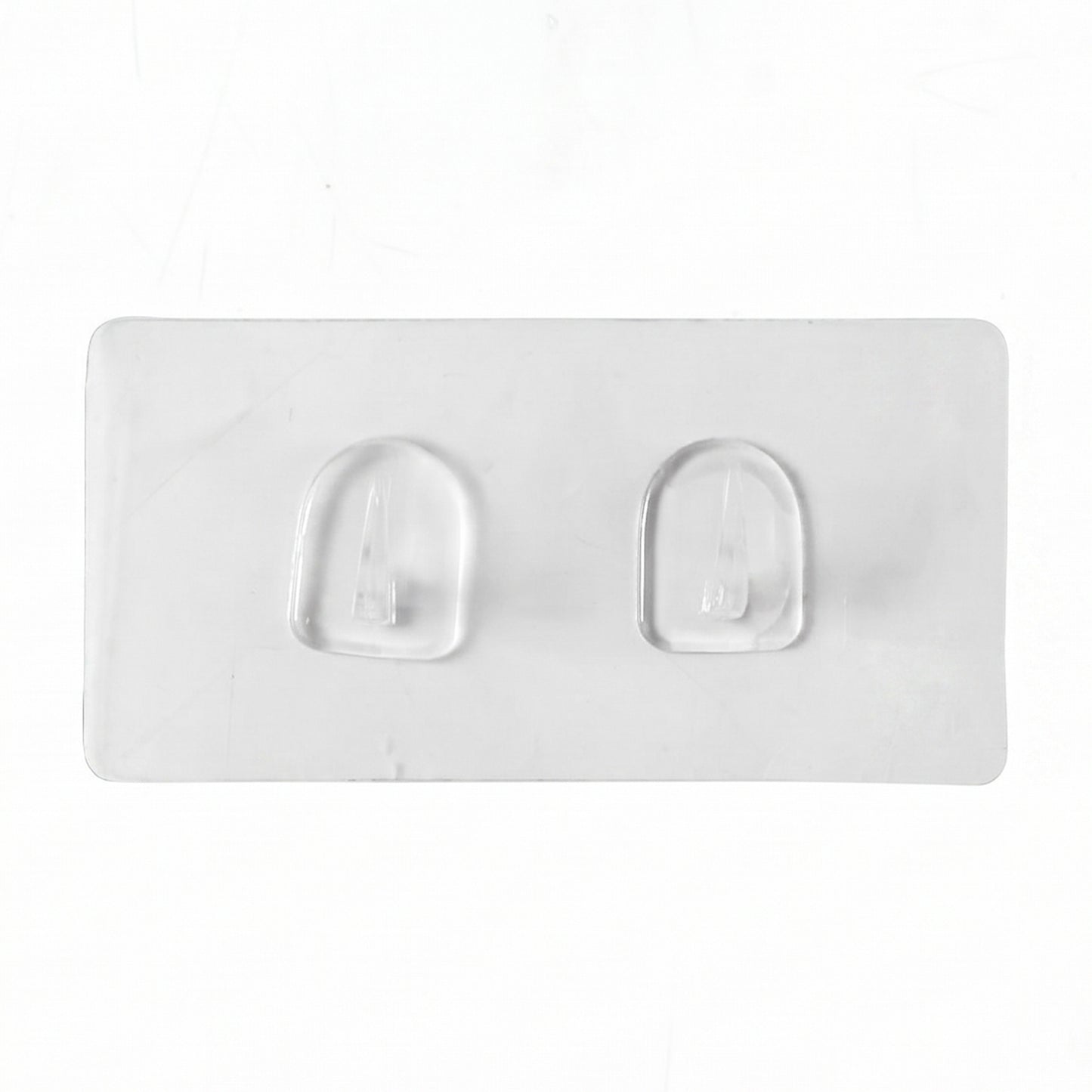 Transparent Double Hook Self Adhesive Wall Sticker (1 Pc)