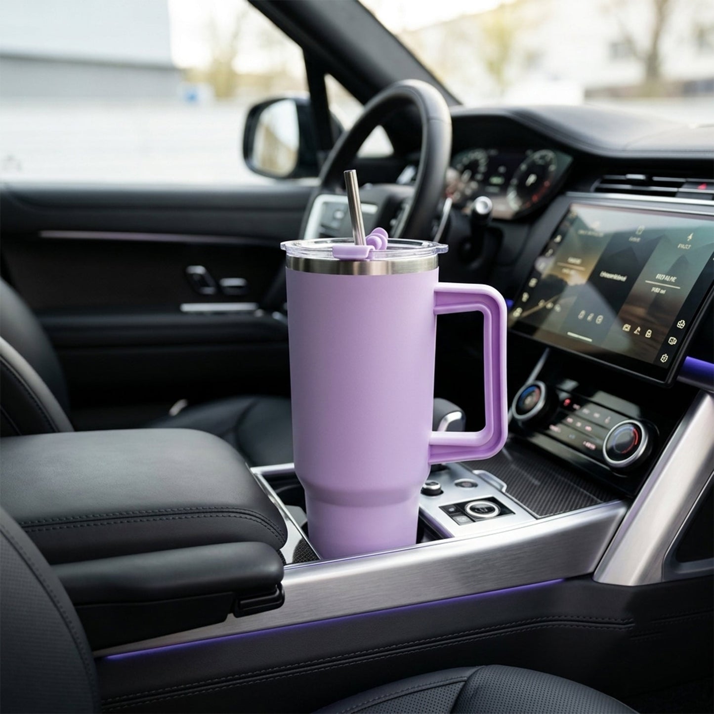 Konvex Hydra Insulated Travel Tumbler 1200 Ml With Handle Straw Purple (1 Pc)