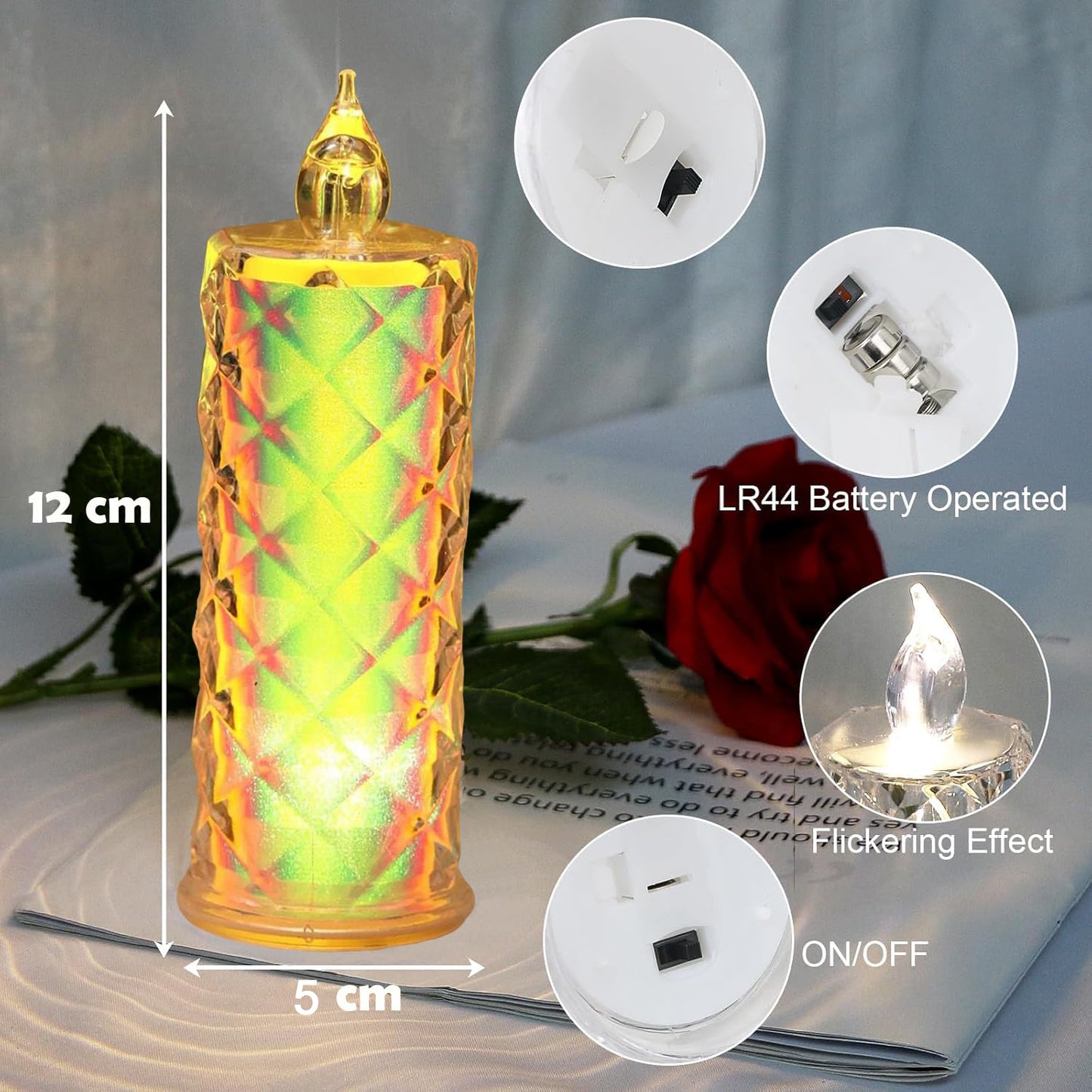 Smokeless Led Candles (12 Pc)