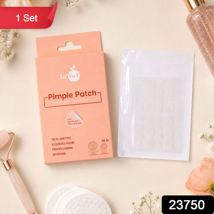 Wukusy Inlief pimple patch set with salicylic acid for acne treatment, featuring clear patches on skin for spot care.