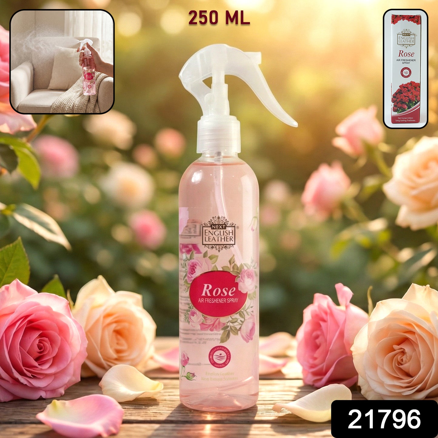 Rose Fragrance Air Freshener Spray For Home Use (250 Ml)