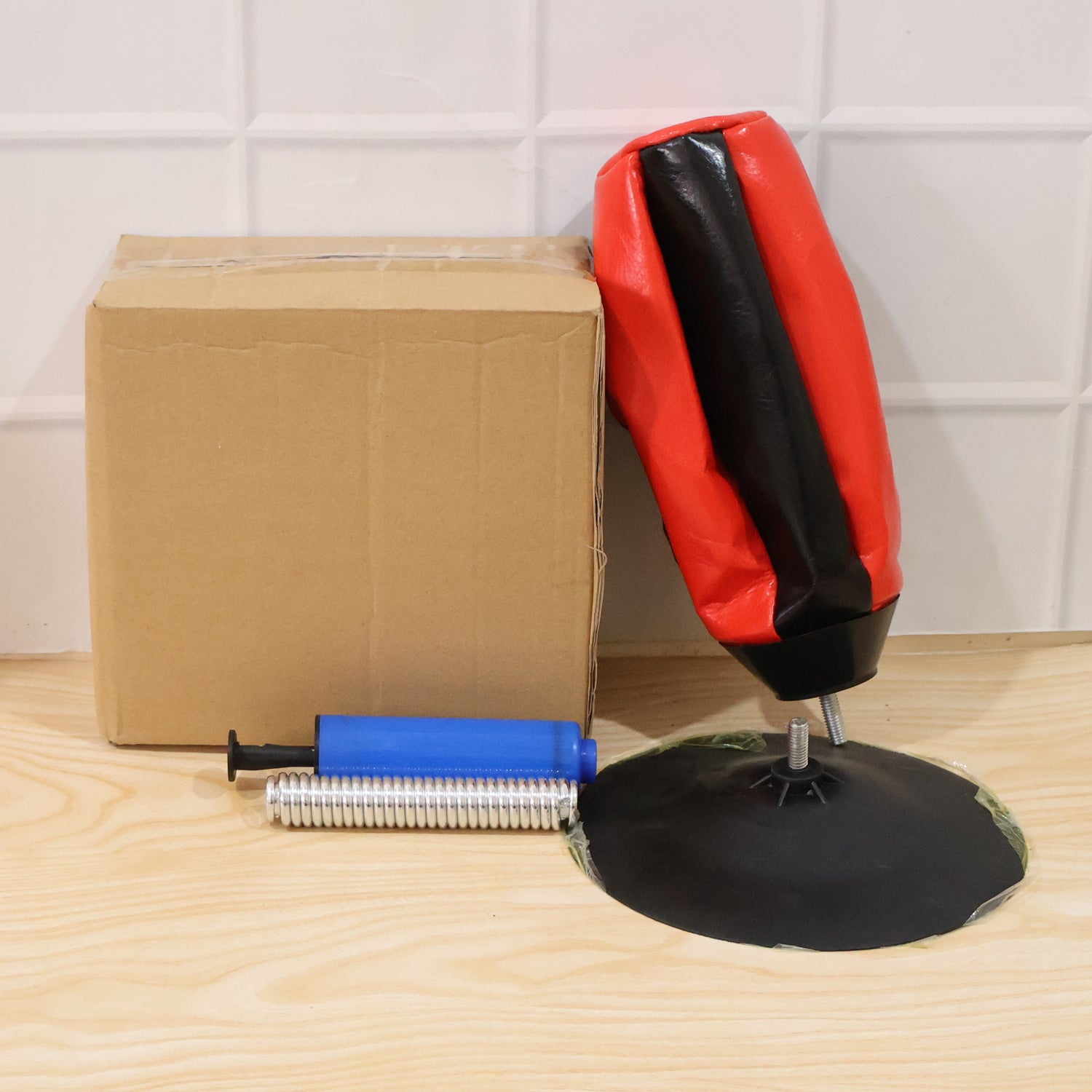 Inflatable Desktop Punching Bag With Air Pump (1 Pc)