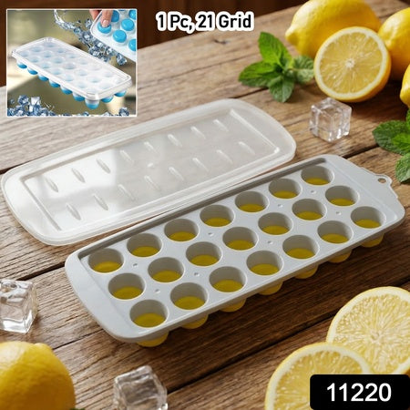 Round Ball Ice Cube Tray With Lid 21 Grid Ice Mold Tray (1 Pc)