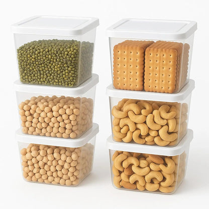 Dropdash unbreakable kitchen storage baskets, set of 6, durable plastic baskets for organization and storage in the kitchen.