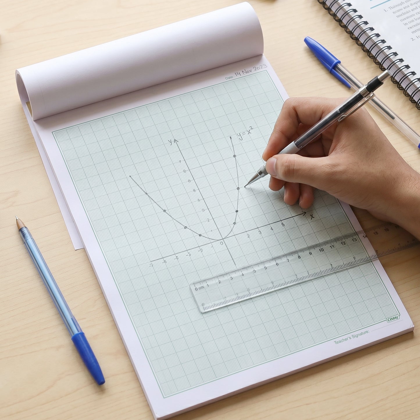 Oddy A4 Graph Paper 1mm Square Grid (25 Sheets Pad)