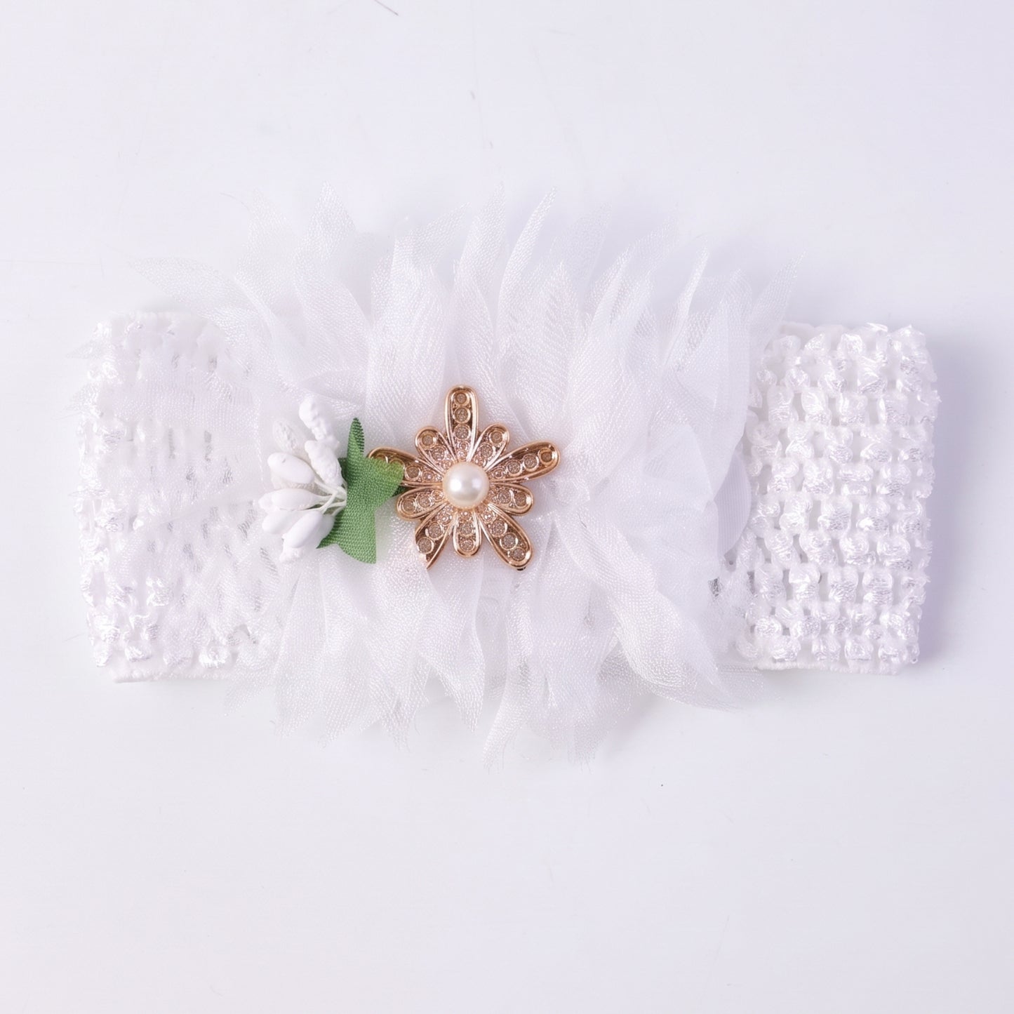 Cute Soft Elastic Floral Baby Headband Stylish Stretchable Hair Band (1 Pc)