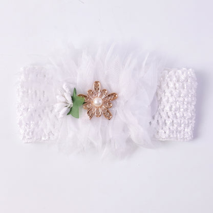 Cute Soft Elastic Floral Baby Headband Stylish Stretchable Hair Band (1 Pc)