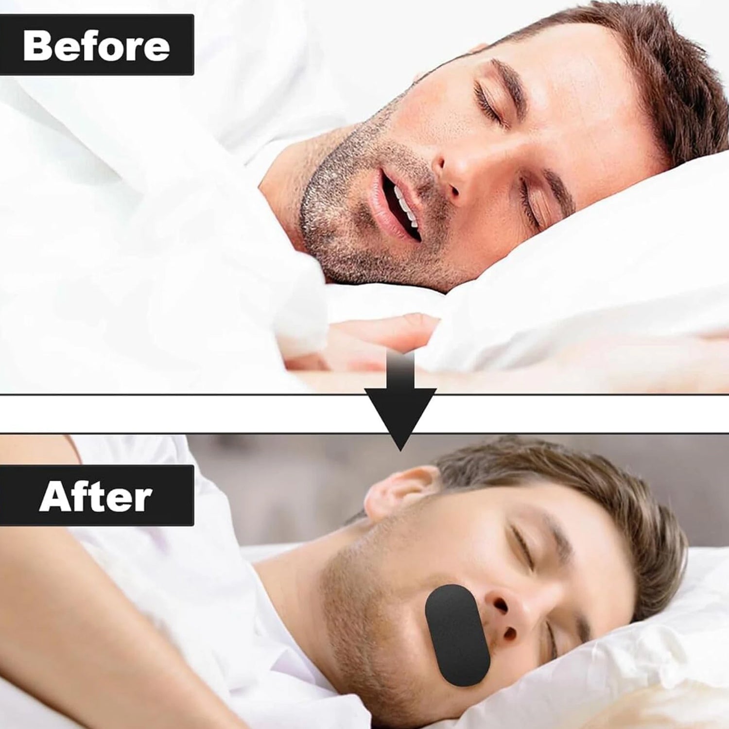 Hypoallergenic Closed Mouth Sleep Tape With Breathing Slot For Adults (30 Pcs)
