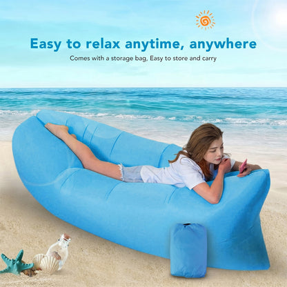 Inflatable Air Lounger Sofa For Outdoor Camping Beach Pool (1 Pc)