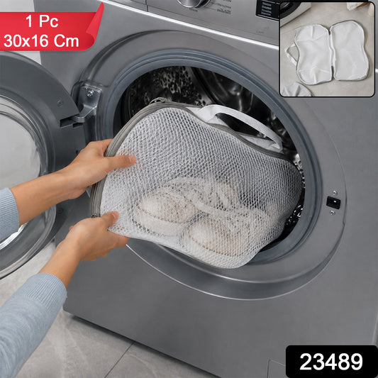 Reusable 3d Mesh Laundry Washing Bag With Zipper For Shoes And Delicates (1 Pc)