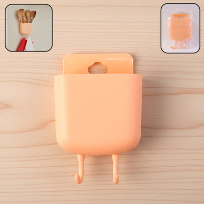 Multi-purpose Plastic Wall Mounted Mobile Charging Holder (1 Pc)