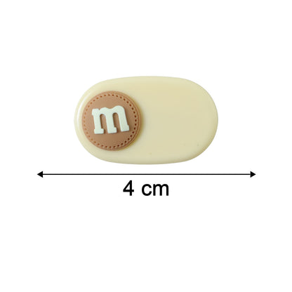 Set of two Wukusy alphabet letter decorative hair clips with colorful letter designs for kids' hair accessories.