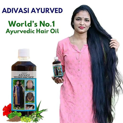 Two bottles of Drpshippr Adivasi Neelgiri Herbal Hair Oil, 100ml each, in a pack of 2, for natural hair care and scalp nourishment.