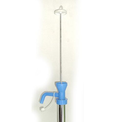 Wukusy 110 stainless steel kitchen manual hand oil pump dispenser on a countertop with oil container