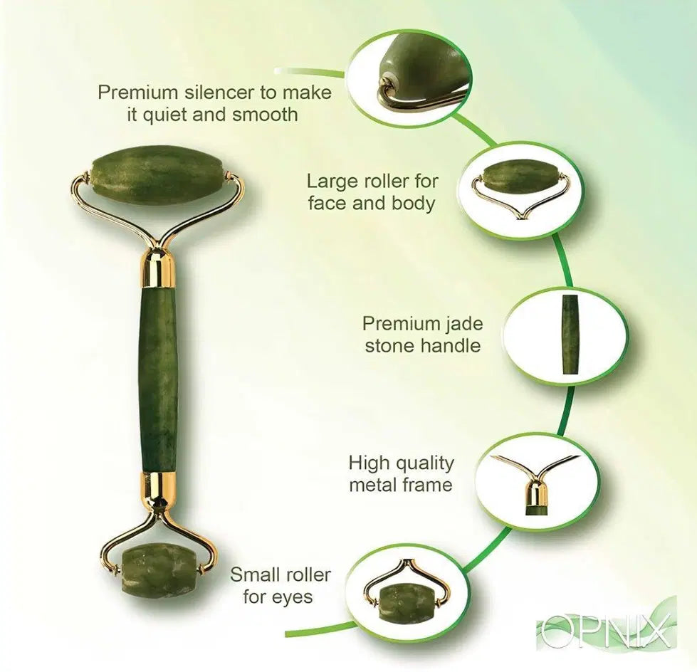 Natural jade stone massage tool from 1238, designed for soothing massages and skin relaxation with smooth, polished jade surface.