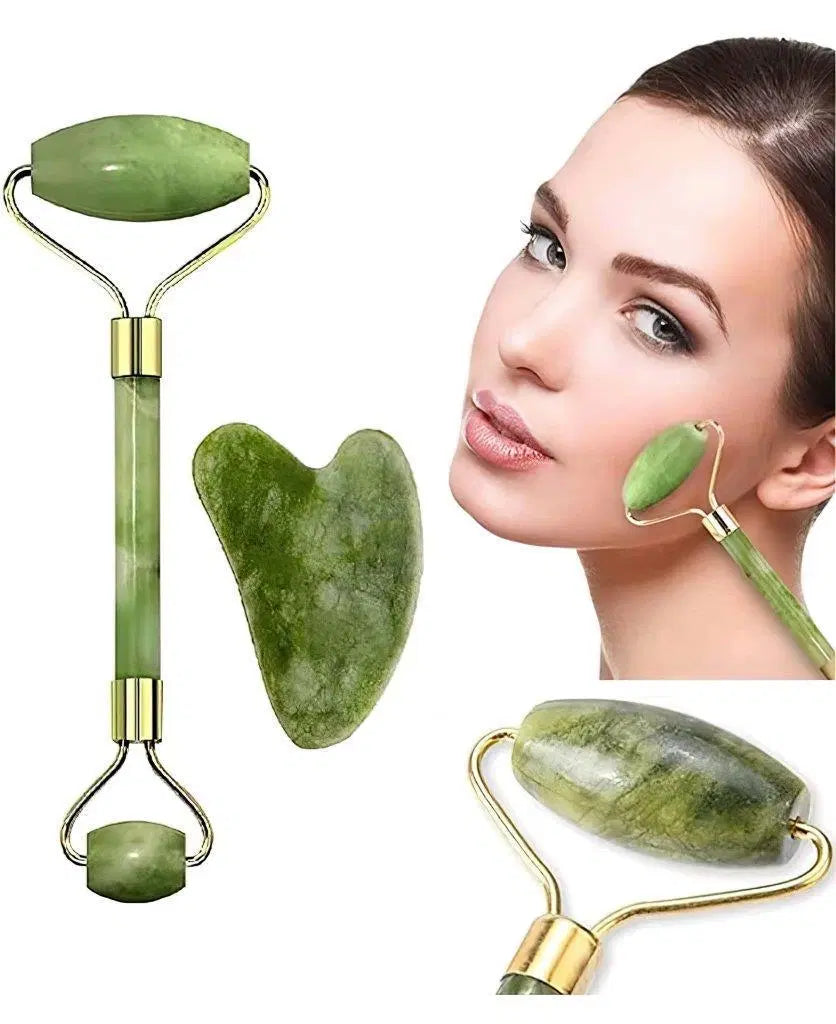 Natural Jade Massage Stone from 1238, a smooth, polished jade stone used for relaxing massage therapy.