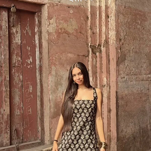 Women's Printed Straight Sleeveless Kurta