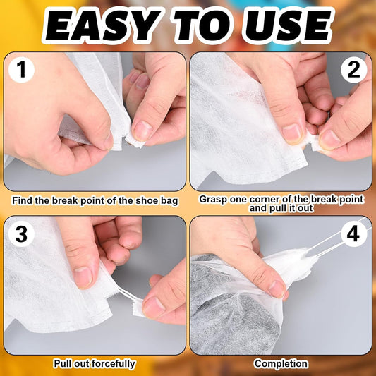 Wukusy non-woven drawstring shoe storage bag, 48x31 cm, durable and lightweight for organizing shoes at home.