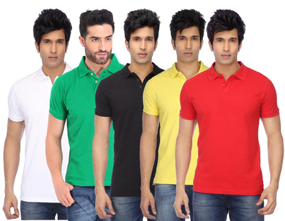 Ketex Cotton Blend Half Sleeves Polo Tshirt (Pack of 5)