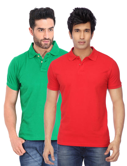 Ketex Cotton Blend Half Sleeves Polo Tshirt (Pack of 2)