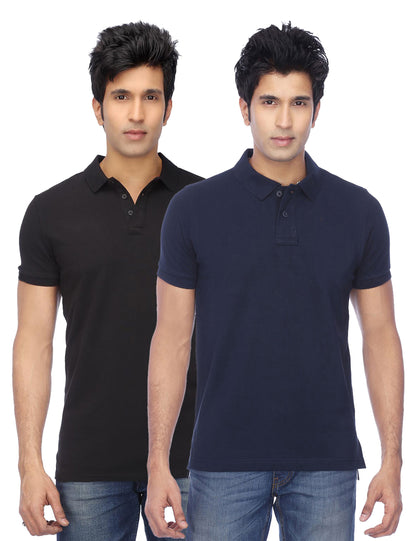 Ketex Cotton Blend Half Sleeves Polo Tshirt (Pack of 2)