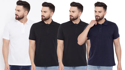 Ketex Cotton Blend Half Sleeves Polo Tshirt (Pack of 4)
