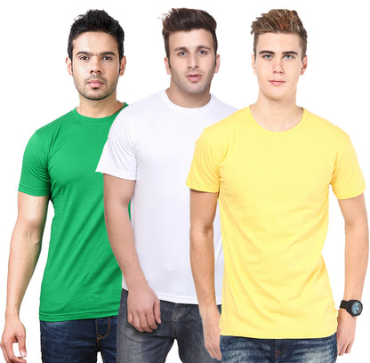 Ketex Round Neck Men's Polyester Blend Dri Fit T-Shirts (Pack of 3)