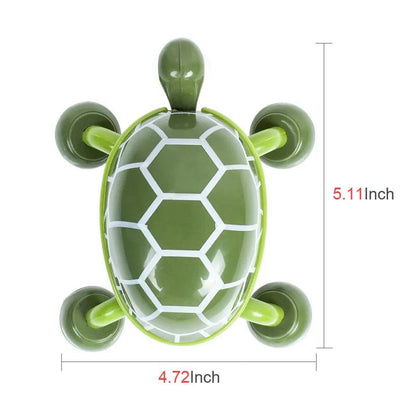 Green Plastic Turtle Shape Four Wheel Handheld Body Massage Roller Tool (1 Pc)