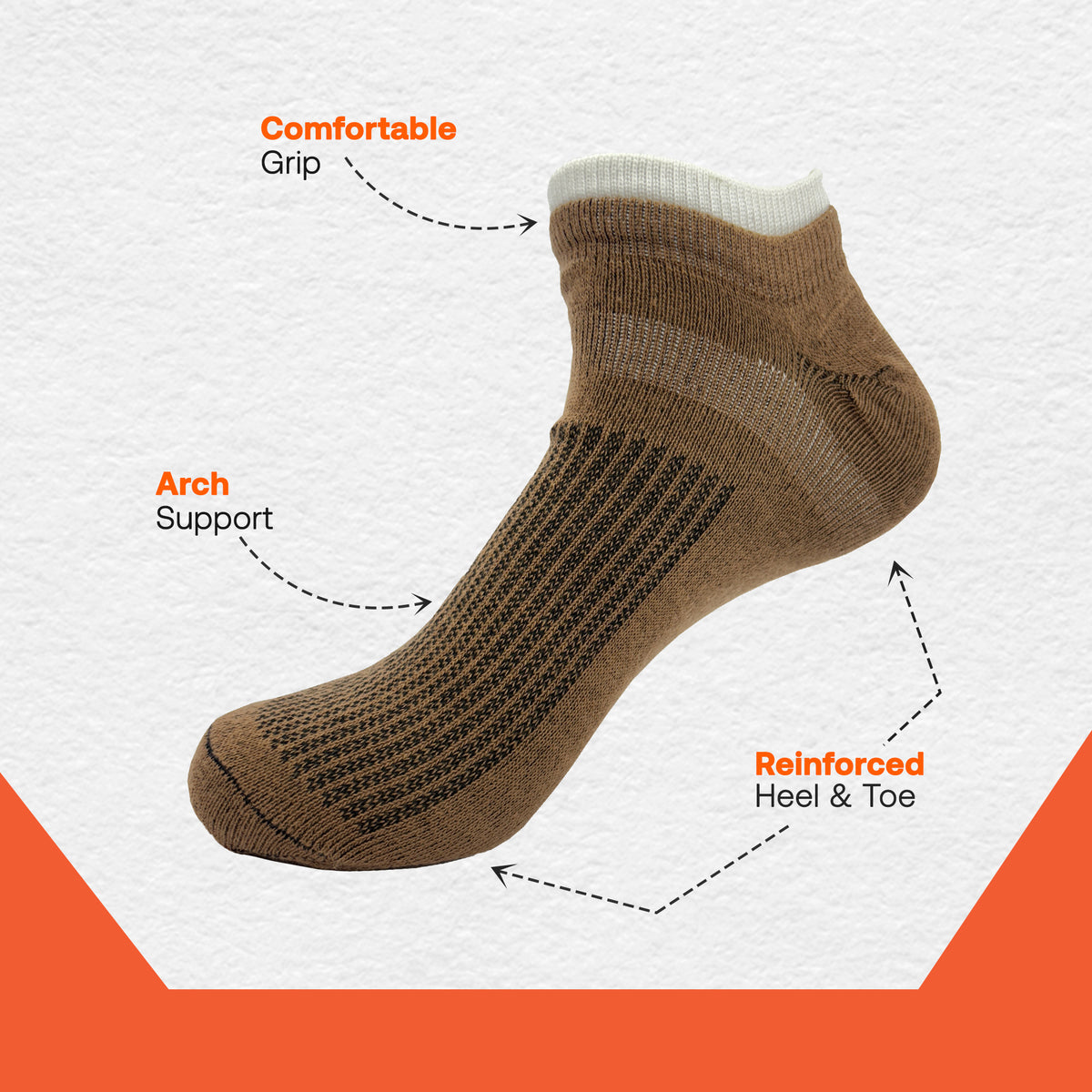 Men & Women Woven Ankle Length Socks (Pack of 8)