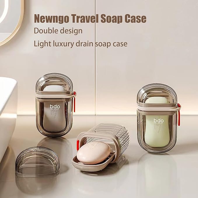 Portable travel soap case from 18277, compact soap holder for convenient on-the-go use, durable and lightweight design.