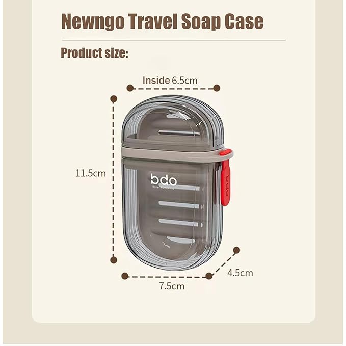Portable soap case from 18277, compact travel soap holder with secure lid, ideal for carrying soap during trips.