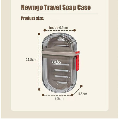 Portable soap case from 18277, compact travel soap holder with secure lid, ideal for carrying soap during trips.