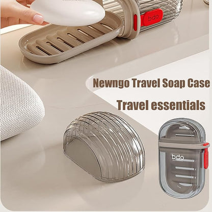 Portable travel soap case by 18277, compact soap holder with secure lid for convenient packing and easy use during trips.