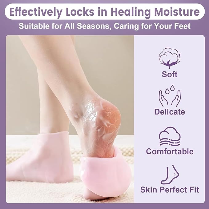 Multicoloured Natural Oil Spa Gel Socks (Pack of 2)