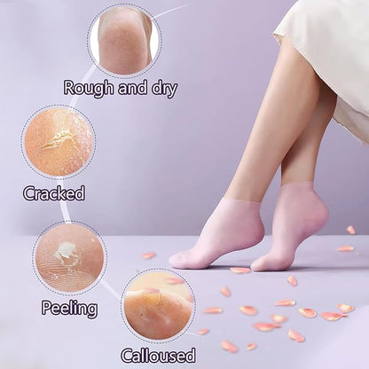 Multicoloured Natural Oil Spa Gel Socks (Pack of 2)