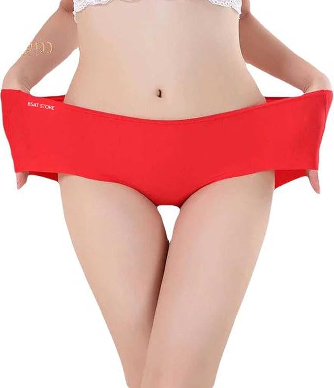 Women's Ice Silk Blend Invisible Lines No Show Hipster Panty (Multicolor, Pack of 4)