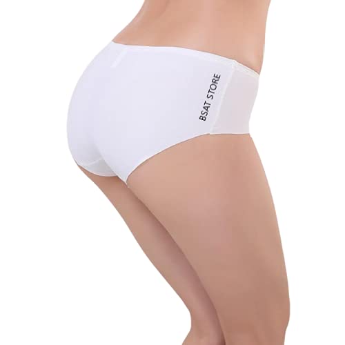 Set of three women's ice silk blend no-show hipster panties in multicolor, size small, with invisible lines and seamless design.