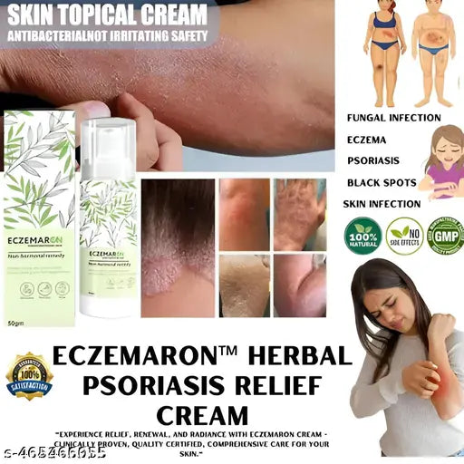 Pack of 2 Eczemaron antifungal creams for ringworm, eczema, itching, and fungal infections, shown in the image.