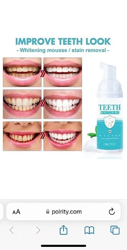 Foam toothpaste dispenser from 15924 with stain removal formula for sensitive teeth, shown in use on a bathroom sink.