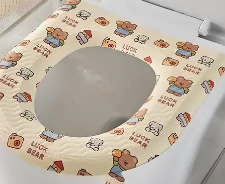 All-season waterproof toilet cushion cover pillow case from 19378, featuring a soft, durable fabric and secure fit for comfort.